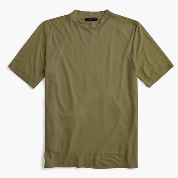 J. Crew Tops - J. Crew Mock Neck T-Shirt Olive XS